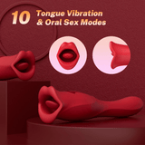 Mouth & Clit Stimulator Tongue Licking Sex Toy