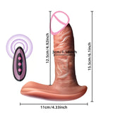 Realistic Telescopic Dildo & Female Stimulator – Flexible, Big-Penile Anal Plug