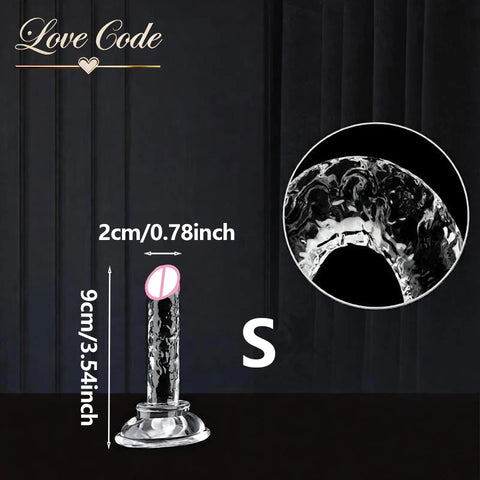 Transparent Suction Cup Dildo – Soft Jelly Silicone Intimate Massager