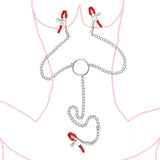 Y-Shaped Metal Nipple Clamp Chain
