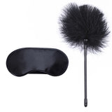 Bondage Kit Set – Leather & Plush Role Play Accessories with Handcuffs, Blindfold & Feather