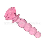 Glass Gleam Dildo & Beads – G‑spot, Anal, and Vagina Stimulation Toy