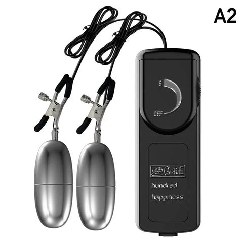 Wired Bullet Vibrator with Nipple Clamps