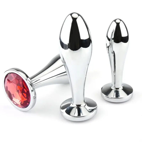 Metal Anal Plug Set (3 Sizes) Deep Dilator for Anus Adult Toy Metal Anal Plug Set (3 Sizes) Deep Dilator for Anus Adult Toy