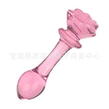 Glass Gleam Dildo & Beads – G‑spot, Anal, and Vagina Stimulation Toy