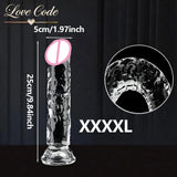 Transparent Suction Cup Dildo – Soft Jelly Silicone Intimate Massager