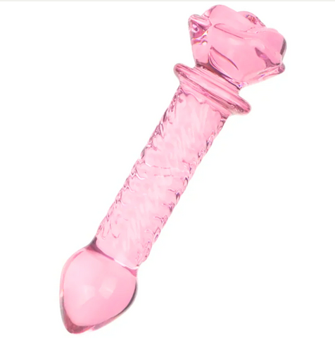 Glass Gleam Dildo & Beads – G‑spot, Anal, and Vagina Stimulation Toy