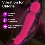 2-in-1 Clitoris & G-Spot Wand Vibrator for Women