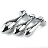Metal Anal Plug Set (3 Sizes) Deep Dilator for Anus Adult Toy