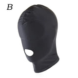 Open-Mouth Bondage Hood Mask