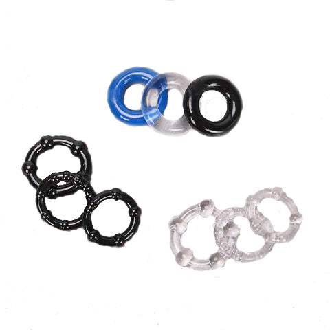 Silicone Cock Rings Set 3 Colours
