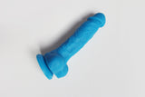 Silicone Newest Blue Pure Silicone Flexible Penis Waterproof Realistic Dildos