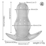 Clear Hollow Butt Plug 5 Sizes