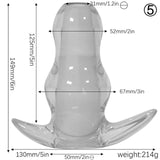 Clear Hollow Butt Plug 5 Sizes