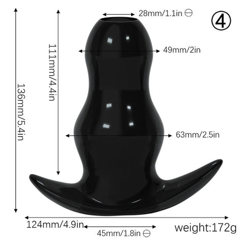 Plug Anal Hueco Transparente 5 Tamaos - S a XXL - PlugLust Plug Anal Hueco Transparente 5 Tamaos - S a XXL - PlugLust