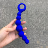 Anal Beads - Silicone With Finger Handle
