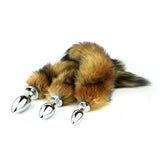 13&quot; TAIL BROWN FOX 3 STAINLESS STEEL PLUG SIZES AVAILABLE  pluglust