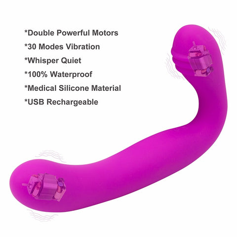 Dual Vibrator Dildo Silicon - PlugLust Dual Vibrator Dildo Silicon - PlugLust