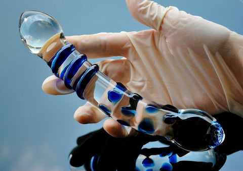 Short Glass Double ended Pyrex Glass Dildo - PlugLust Short Glass Double ended Pyrex Glass Dildo - PlugLust