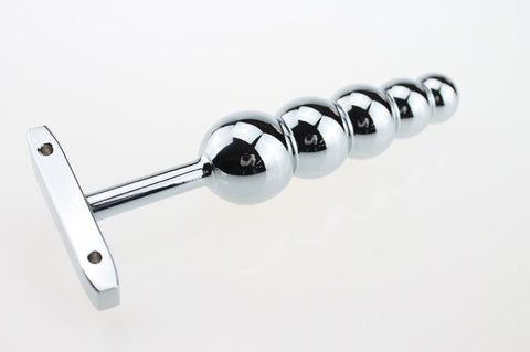 Beads Metal Anal Hook Butt Plug With Five Balls - PlugLust Beads Metal Anal Hook Butt Plug With Five Balls - PlugLust