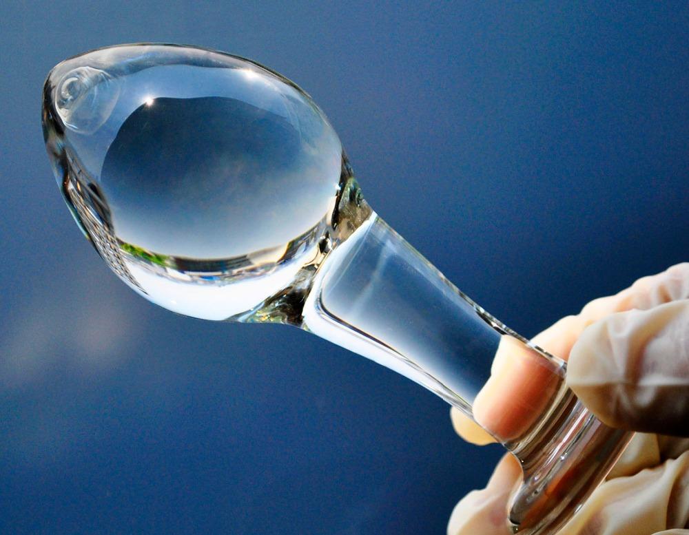 Bead Head Transparent Glass Butt Plug – PlugLust