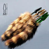 RACCOON TAIL WITH 4 COLORS PYREX PLUG  pluglust