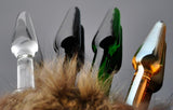 RACCOON TAIL WITH 4 COLORS PYREX PLUG  pluglust