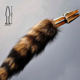 RACCOON TAIL WITH 4 COLORS PYREX PLUG Gold pluglust