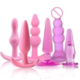 6 PCS/SET VARIOUS TYPES SILICONE PLUGS 2 COLORS AVAILABLE Silicone / Pink pluglust