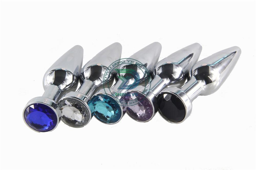 Large Jeweled Metal Princess Butt Plug (12 Colors) – PlugLust
