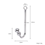 Hook YUECHAO Stainless Steel Anal Hook with Anal Beads Metal Butt Plug